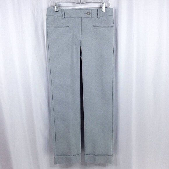 Betabrand Crop Lite Dress Pant Yoga Pants Womens Medium Long Gray Straight Leg